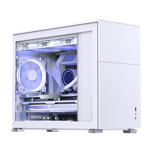 Корпус компьютерный Mini-Tower/ Case JONSBO D31 STD, Mini-Tower, TG, no fan, 1xUSB-A 3.2 + 1xUSB-C 3.2, mATX, mDTX, mITX White (D31 STD WHITE)