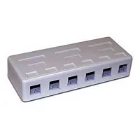 Настенная коробка 6 портов для Keystone (TWT-SA6-WH)