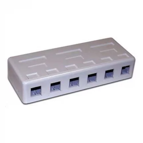 Настенная коробка 6 портов для Keystone (TWT-SA6-WH)