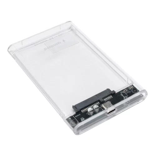 Gembird EE2-U3S-7 Внешний корпус USB 3.0 для 2.5 HDD/ SSD порт Type-С, SATA III, пластик, прозрачный