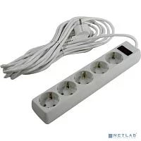 Exegate EX279180RUS Сетевой фильтр ExeGate SP-5-7W (5 розеток, 7м, евровилка, белый)