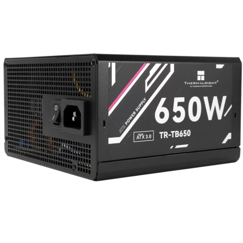Блок питания 650W/ Power Supply Thermalright, 650W 80+ Bronze (ATX, 3.0, Full modular, 1x24(20+4)pin, 2xCPU 8(4+4)pin, 4xPCIe*2 8(6+2)pin, 3xSATA3, 3xMOLEX4pin, Active, 120x120mm, 150x140x86mm, APFC, (TR-TB650)