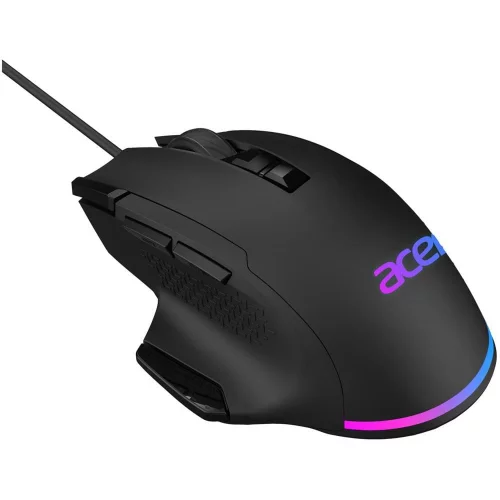 Мышь игровая компьютерная/ Проводная игровая мышь ACER OMW180 Wired USB Gaming Mouse (6400dpi) RGB (9but) black (ZL.MCEEE.00S) фото 2