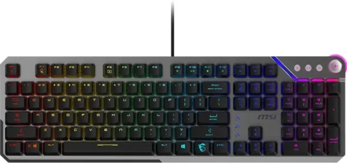 Клавиатура Gaming Keyboard MSI STRIKE 600 SILENT, Wired, Mechnical, with Multimedia functions, Kailh Midnight Pro Silent Switch, MYSTIC LIGHT RGB (S11-04RU256-CLA)