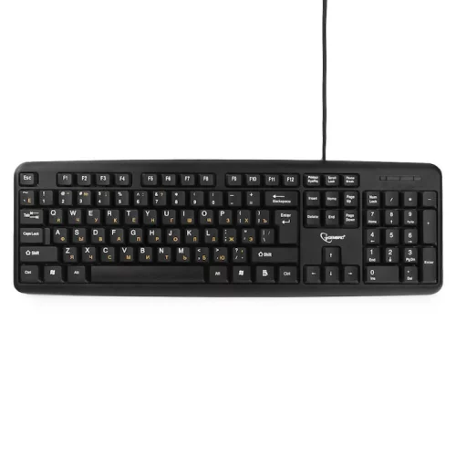 *Клавиатура Gembird KB-8320UXL-BL,{ черный, USB, кабель 2 м., 104 клавиши}
