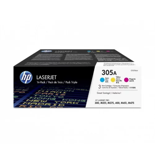 Тонер-картридж набор из 3 шт/ HP 305A CYM Tri-Pack Laserjet Toner Cartridge (CF370AM)