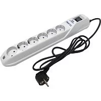 Сетевой фильтр Pilot GL 6 розеток (5 евро + 1 без заземления) 1.8 м/ Surge protector Pilot GL 6 outlets (5 euro + 1 without ground) 10A / 2.2kVt, 1.8m