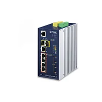 коммутатор/ PLANET IP30 Industrial L2+/L4 4-Port 60W 1000T Ultra PoE+ 1-Port 1000T + 2-port 100/1000X SFP Full Managed Switch (-40 to 75 C, dual redundant power input on 48~56VDC terminal block, DIDO, ERPS Ring Supported, 1 (IGS-5225-4UP1T2S)