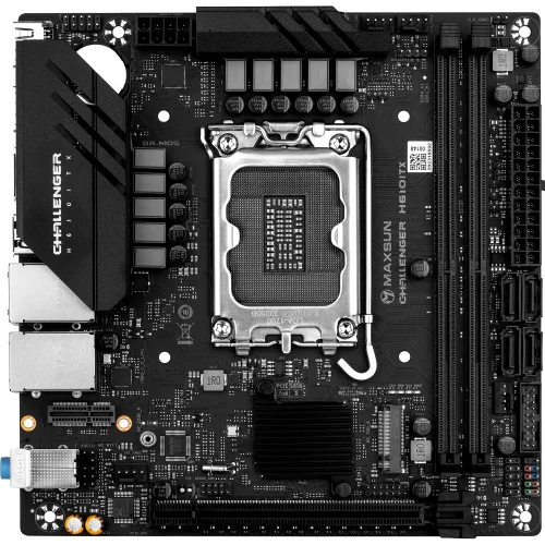 Материнская плата MAXSUN MS-Challenger H610ITX 2Lan V3, LGA1700, H610, 2*DDR4 2*SATA3, M.2, 2*USB 3.2, 3*USB 2.0, 1*PCIEx16, 2*HDMI+DP, mITX