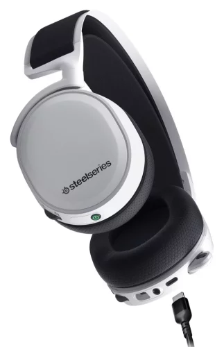 Наушники с микрофоном Steelseries Arctis 7+ белый/черный мониторные Radio оголовье (61461) фото 3
