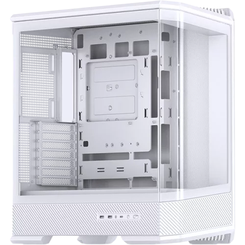 Корпус без блока питания/ Case JONSBO D400, Midi-Tower, TG, no fan, 2xUSB-A 3.0 + 1xUSB-C 3.2, ATX, mATX, mITX White (D400 WHITE)
