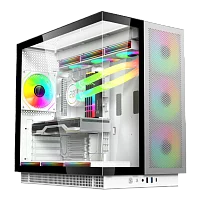 Корпус для ПК ACD Phantom 100 ATX, Type-C + 2XUSB3.0+HD audio combo, 4X120mm ARGB fans+Remote control, See View case, TG, Aluminum. (AH-SI1GC-000)
