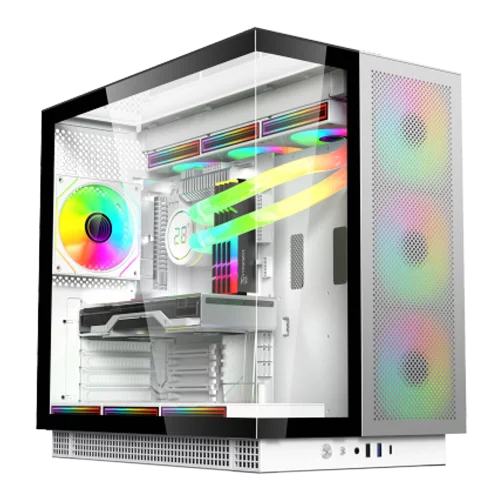 Корпус для ПК ACD Phantom 100 ATX, Type-C + 2XUSB3.0+HD audio combo, 4X120mm ARGB fans+Remote control, See View case, TG, Aluminum. (AH-SI1GC-000)