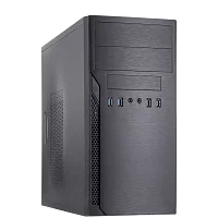 Корпус с блоком питания 450Вт./ Case Foxline FL-628, mATX, 2x5.25EXT, 1x3.5EXT, 3x3.5INT, 2xUSB2.0+2xUSB3.0, HDA, w/o FAN, w/450W ATX PSU, w/1.2m EU pwr cord (FL-628-FZ450R-U32)