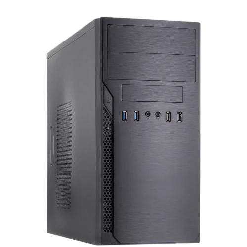Корпус с блоком питания 450Вт./ Case Foxline FL-628, mATX, 2x5.25EXT, 1x3.5EXT, 3x3.5INT, 2xUSB2.0+2xUSB3.0, HDA, w/o FAN, w/450W ATX PSU, w/1.2m EU pwr cord (FL-628-FZ450R-U32)