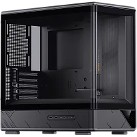 Корпус без блока питания/ Case JONSBO D200, Mini-Tower, TG, no fan, 2xUSB-A 3.0 + 1xUSB-C 3.2, mATX, mITX Black (D200 BLACK)