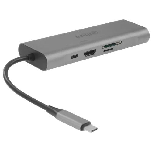 DAHUA Док станция 8 in 1 USB 3.1 Type-C to USB 3.0 + HDMI + RJ45 + SD/ TF + PD Docking Station (DH-TC38)