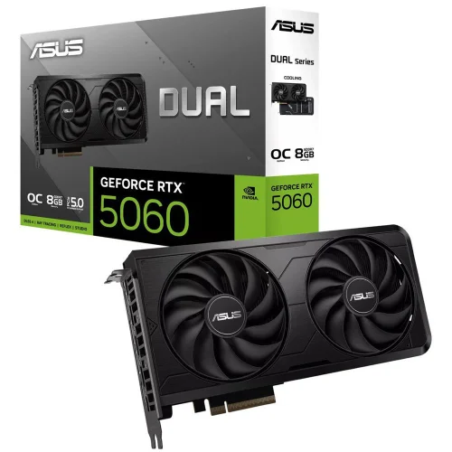 Видеокарта ASUS RTX5060 DUAL EVO OC 8GB GDDR7 128bit 3xDP HDMI 2FAN RTL (DUAL-RTX5060-O8G-EVO) (90YV0NS0-M0NB00)