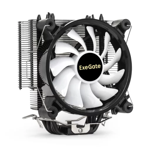 Exegate EX293667RUS Кулер ExeGate Dark Magic EXX400V2-PWM.RGB {Al+Cu, черное покрытие, 4 тепл.трубки, LGA775/ 1150/ 1151/ 1155/ 1156/ 1200/ 1700/ AM2/ AM2+/ AM3/ AM3+/ AM4/ FM1/ FM2/ 754/ 939/ 940, TDP 140W, Fan120m} фото 2