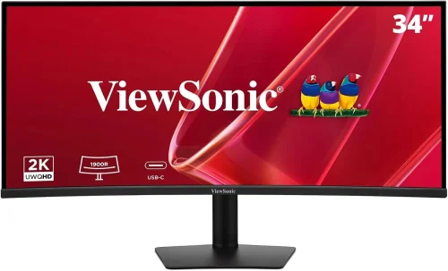 Монитор ViewSonic 34 VA3420C-2 черный VA LED 21:9 HDMI M/M матовая HAS Piv 3000:1 300cd 178гр/178гр 3440x1440 120Hz DP 2K USB 8.4кг