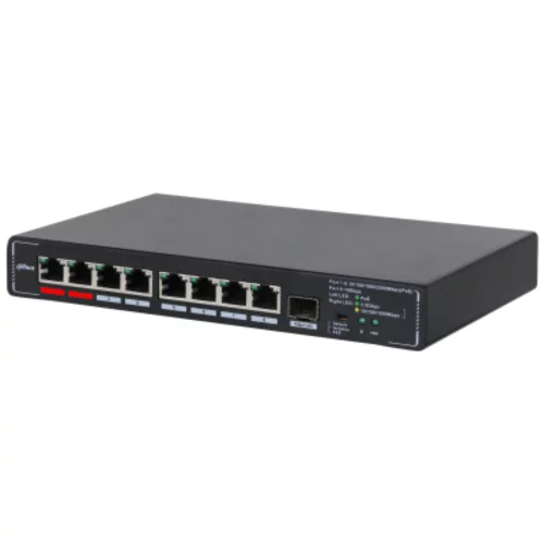 Коммутатор Dahua 9-Port Unmanaged Multi-Gigabit PoE Switch with 8-Port PoE (DH-SMG1009XP)