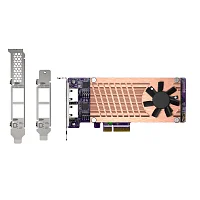 Плата расширения/ QNAP QM2-2P2G2T Expansion card 2 slots M.2 2280 NVMe. PCIe Gen3 x4 interface, 2x 2.5 GbE BASE-T.