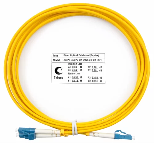 Cabeus FOP(d)-9-LC-LC-3m Шнур оптический duplex LC-LC 9/ 125 sm 3м LSZH