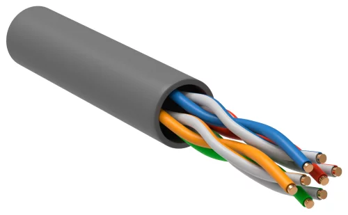 ITK Витая пара U/ UTP кат.5E 4x2х24AWG LSZH серый (305м) (LC1-C5E04-121)