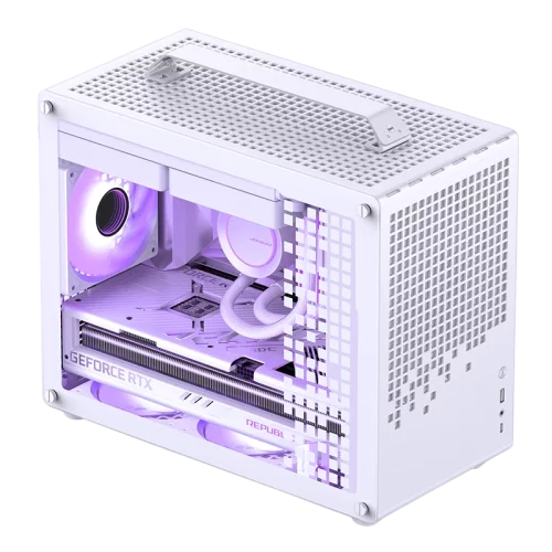 Корпус без блока питания/ Case JONSBO Z20, Mini-Tower, TG, no fan, 1xUSB-A 3.2 + 1xUSB-C 3.2, mATX, mITX White (Z20 WHITE)