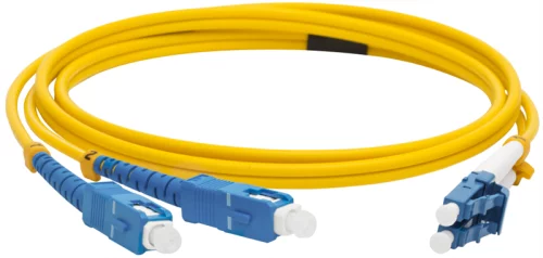 Патч-корд оптический LANMASTER, LSZH, дуплексный, LC/ UPC-SC/ UPC, SM OS2, 1.0 м (LAN-2LC-2SC/ SU-1.0) (LAN-2LC-2SC/SU-1.0)