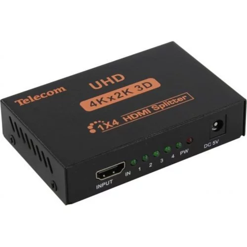 Telecom Разветвитель HDMI 1=]4 4k@30Hz [6937510891733] (TTS7005)