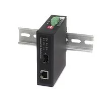 Медиаконвертер OSNOVO OMC-1000-11BX-I Промышленный компактный медиаконвертер Gigabit Ethernet с поддержкой PoE BT до 90W. Порты: 1 x GE (10/100/1000Base-T) с PoE (до 90W), 1 x GE SFP (100/1000Base-X). Соответствует