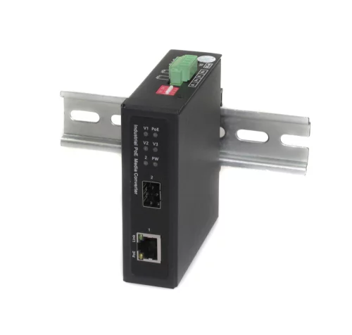 Медиаконвертер OSNOVO OMC-1000-11BX-I Промышленный компактный медиаконвертер Gigabit Ethernet с поддержкой PoE BT до 90W. Порты: 1 x GE (10/100/1000Base-T) с PoE (до 90W), 1 x GE SFP (100/1000Base-X). Соответствует