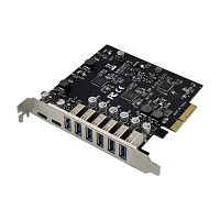ORIENT AM-U3142PE-6A2C, Контроллер PCI-Ex4 v3.0, USB 3.2 Gen2, скорость до 10 Гбит/ с, 8-port ext (6xType-A + 2xType-C), ASM3142+VL820-Q8 chipset, Self powered (33230)