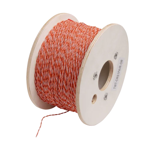 1-парный кроссировочный кабель, 24 AWG, бухта 500 метров, бело-оранжевый (TWT-CRS1PAIR-OR)