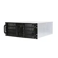 Procase RE411-D8H4-FC-55 Корпус 4U server case,8x5.25+5HDD,черный,без блока питания,глубина 550мм,MB CEB 12"x10,5", панель вентиляторов 3*120x25 PWM