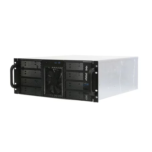 Procase RE411-D8H4-FC-55 Корпус 4U server case,8x5.25+5HDD,черный,без блока питания,глубина 550мм,MB CEB 12