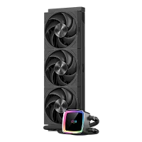 Система охлаждения/ Water Cooling System PCCooler DE360 MAX BK (300W, 360mm, Black, ARGB Pump, Fans: 3x120mm, 66CFM, 34.3dBA, 2200RPM/ Pump height 54mm, 15dBA, 2600RPM, Rad thickness 27mm/ S: 1851, 17