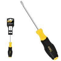 Шлицевая отвертка Deli DL6350751N 5х75мм сталь Cr-V, двухкомпонентная прорезиненная рукоять