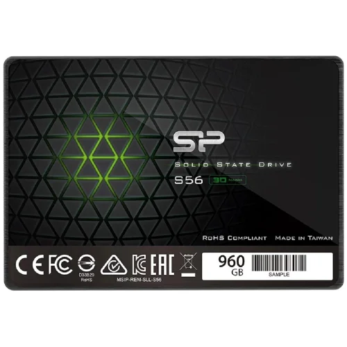 SSD 2.5 Silicon Power 960GB Slim S56 (SATA3, up to 500/ 450MBs, 3D NAND, 500TBW, 7mm) (SP960GBSS3S56A25)