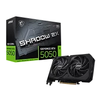 Видеокарта MSI PCI-E 5.0 RTX5050 8G SHADOW 2X OC NVIDIA GeForce RTX 5050 8Gb 128bit GDDR6 2602/20000 HDMIx1 DPx3 HDCP Ret (RTX 5050 8G SHADOW 2X OC)