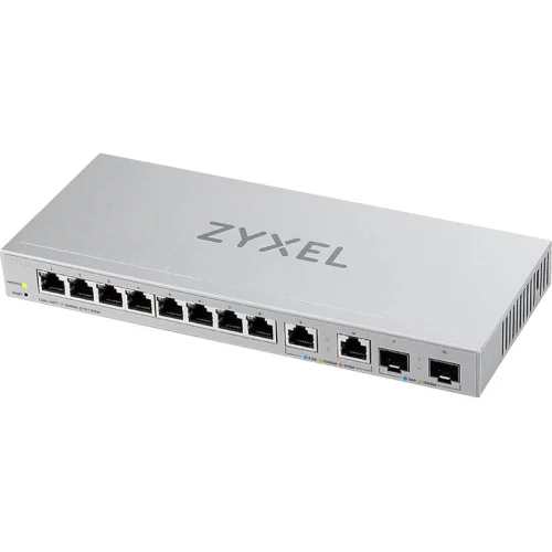 Коммутатор/ Zyxel XGS1210-12 Multi-Gigabit Smart L2 Switch, 8xGE, 2x1/2.5GE, 2xSFP+, Desktop, Silent (XGS1210-12-ZZ0102F)