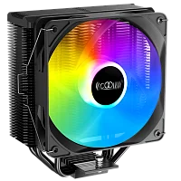 Кулер для процессора/ CPU Cooler PCCooler PALADIN EX300S (125W, 4-pin PWM, 157mm, Al/Cu, 3x6mm, FRGB, 1x120mm, 73.6CFM, 28.6dBA, 1800RPM, S: 1851/1700/1200/115X, AM5/AM4, black)