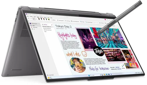 Ноутбук трансформер Lenovo Yoga 7 2-in-1 16AHP9 16(1920x1200 IPS)/Touch/AMD Ryzen 7 8840HS(3.8Ghz)/16384Mb/512PCISSDGb/noDVD/Int:AMD Radeon 780M/Cam/BT/WiFi/71WHr/war 1y/1.99kg/arctic grey/Win11Home_ENG + 65W (83DM0006US) фото 8
