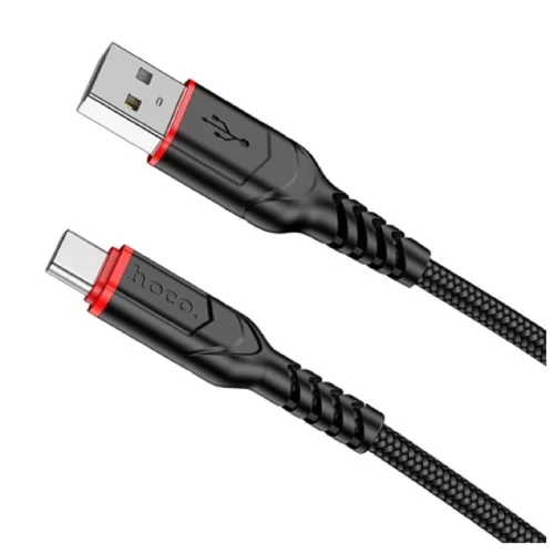 HOCO X59/ USB кабель Type-C/ 2m/ 3A/ Нейлон/ Black (HC-94116)