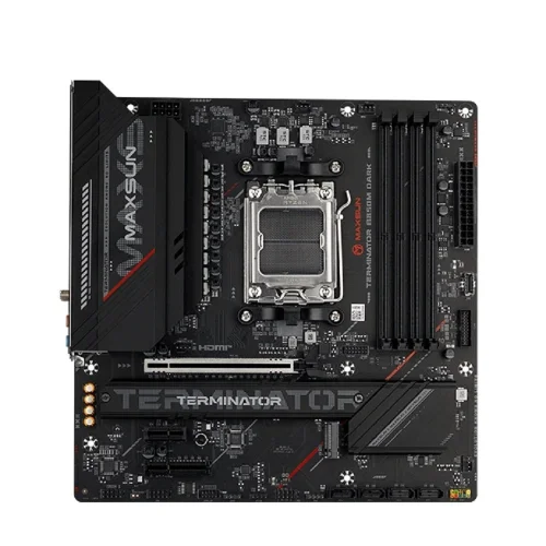 Материнская плата MAXSUN MS-Terminator B850M DARK WIFI, AM5, B850, 4*DDR5, 4*SATA 3.0, 3*M.2, USB 2.0, USB 3.2, Type-C, 1*PCIEx16, 1*PCIEx4, 1*PCIEx1, HDMI+DP, mATX