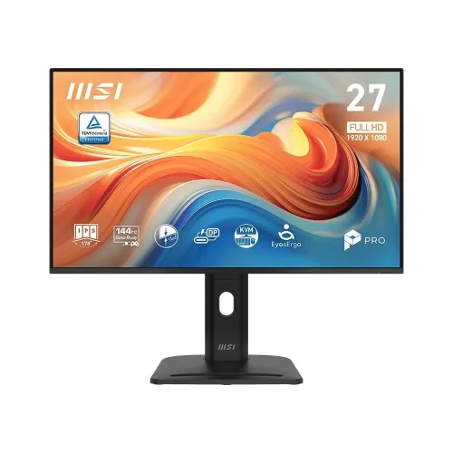 Монитор MSI PRO MP275PHG E14 27 16:9 FHD(1920x1080), IPS Flat, 4ms(GTG), 1500:1, 100M:1, 250nits, 178/ 178, HDMI, DP, 4xUSB Type-A, 1xUSB Type-C, Speaker, Tilt, Swivel, Height, Pivot, 144HZ, Black, 1y war-ty (9S6-3PF79M-005)