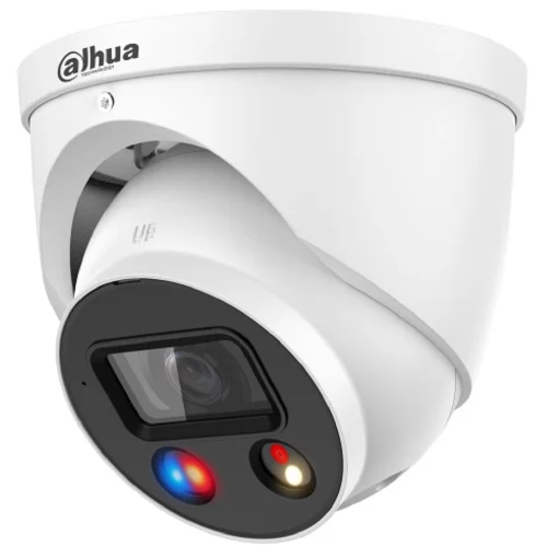 DAHUA DH-IPC-HDW3849HP-AS-PV-0280B-S5 Уличная купольная IP-видеокамера TiOC с ИИ и активным сдерживанием 8Мп; 1/ 2.7” CMOS; объектив 2.8мм, видеоаналитика, ИК 30м, LED 30м, IP67, корпус: металл