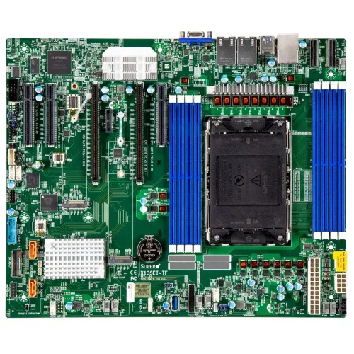Supermicro MBD-X13SEI-TF-B 1xLGA-4677,Intel Xeon SP gen 4, Intel C741, 8x DDR5 4800/ 4400/ 4000 MHz. 2x10Gbe Base-T X550+1xMgmt LAN, 10xSATA3, 2xSATA-DOM, 4xUSB 3.2, 2xPCI-Ex16+3xPCI-E x8+2xMCIO x8, 2x