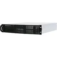 Procase RE204-D4H2-FA-55 Корпус 2U server case,4x5.25+2HDD,черный,без блока питания(2U,2U-redundant),глубина 550мм,ATX 12"x9.6", панель вентиляторов 4*80х25 PWM